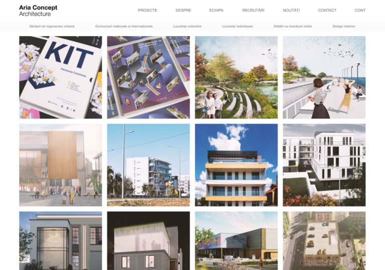 Aria Concept - Website Homepage