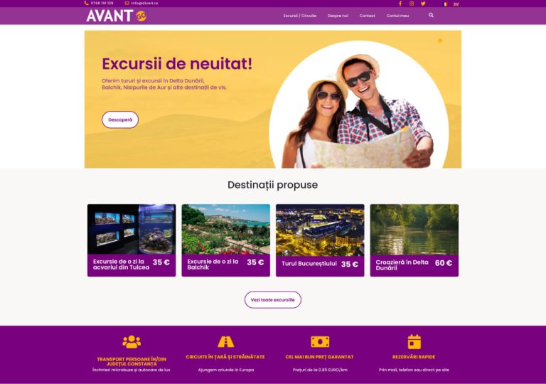 AvantGO - Website Homepage